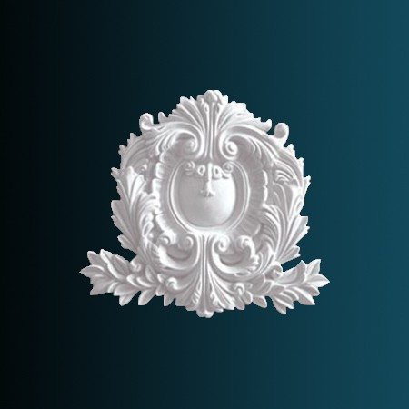 Декоративный орнамент Перфект G2188 272х300х30 мм белый из полиуретана