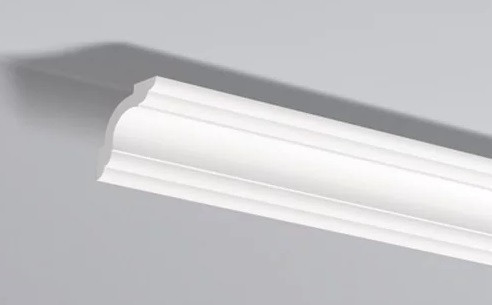 Декоративный потолочный плинтус NMC Wallstyl WT5 50х50 200 см белого цвета