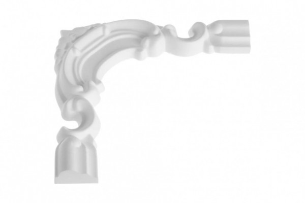 Угловой элемент декора для молдингов NMC WL1-C3 200х200 Wallstyl комплект 4шт белого цвета