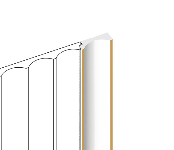 Финишный молдинг для стеновых панелей HiWood LF139B W41G декорированный фитополимер 12х34х2700 мм