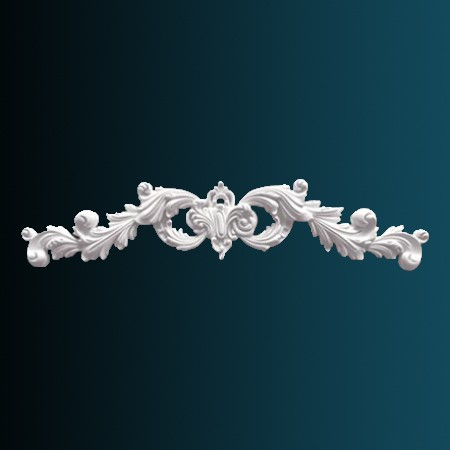 Декоративный орнамент Перфект G2189 138х640х32 мм белый из полиуретана