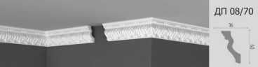Заказать Потолочный плинтус 60х36 мм Де-Багет Декор ДП 08/70 белый полистирол 200 см 