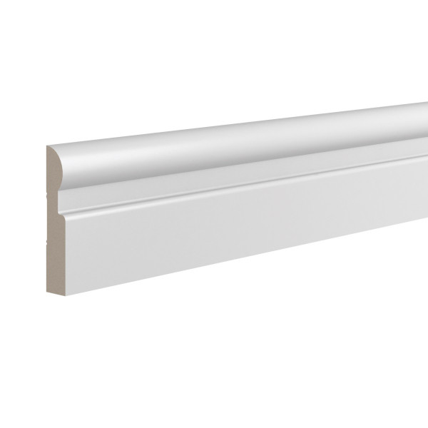 Плинтус для пола 25х127 мм Ultrawood Base 010 244 см ЛДФ белый
