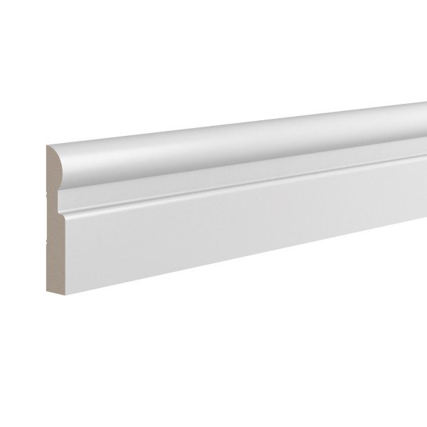 Плинтус для пола 25х127 мм Ultrawood Base 010 244 см ЛДФ белый