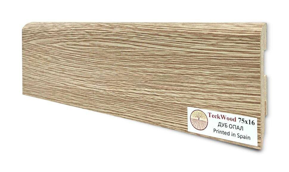 Заказать Напольный плинтус 75х16 мм Teckwood Дуб Опал МДФ 2.15 м 