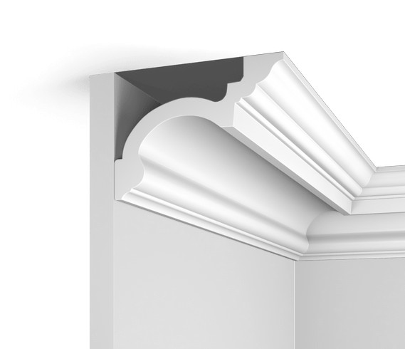Заказать Потолочный плинтус HiWood A160 белый фитополимер 95х130х2000 мм 