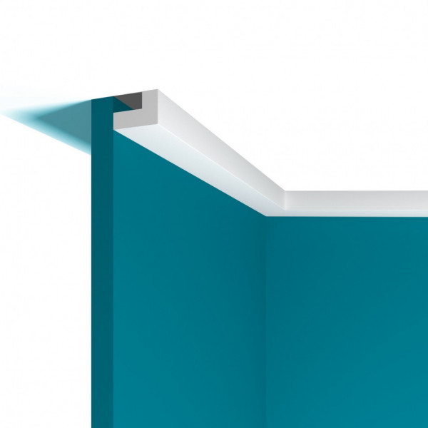 Потолочный плинтус 22х32 мм Перфект Плюс P65 200 см белый из ударопрочного полимера