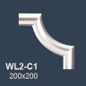 Заказать Угловой элемент декора для молдингов NMC WL2-C1 200х200 Wallstyl комплект 4шт белого цвета 