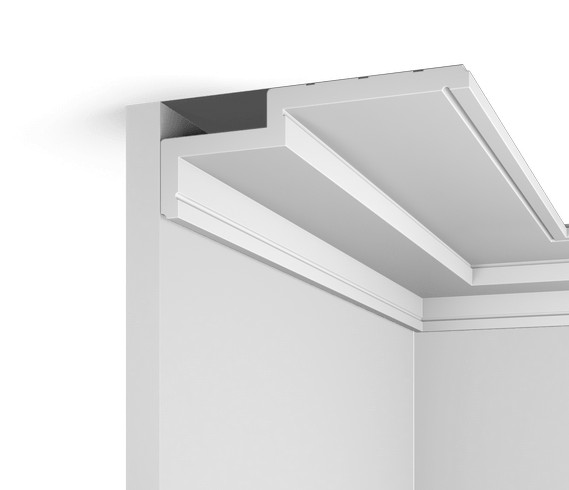 Потолочный плинтус HiWood A165L белый фитополимер 62х165х2000 мм