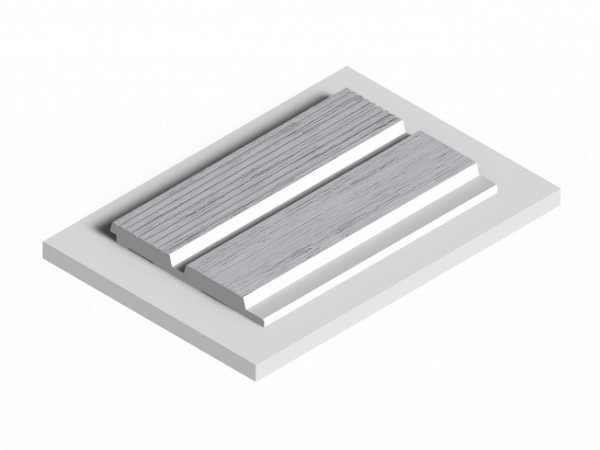 Декоративная стеновая панель 3D HiWood LV123 W36 декорированная из фитополимера 12х120х2700 мм