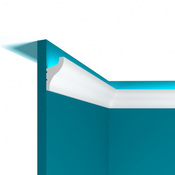 Потолочный плинтус 31х50 мм Перфект Плюс P95 200 см белый из ударопрочного полимера