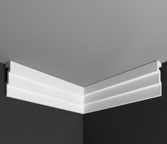 Угол внутренний к плинтусу Де-Багет П 03 20/60 белый полистирол