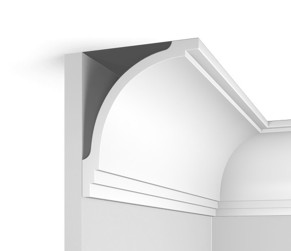 Потолочный плинтус HiWood A195 белый фитополимер 125х150х2000 мм