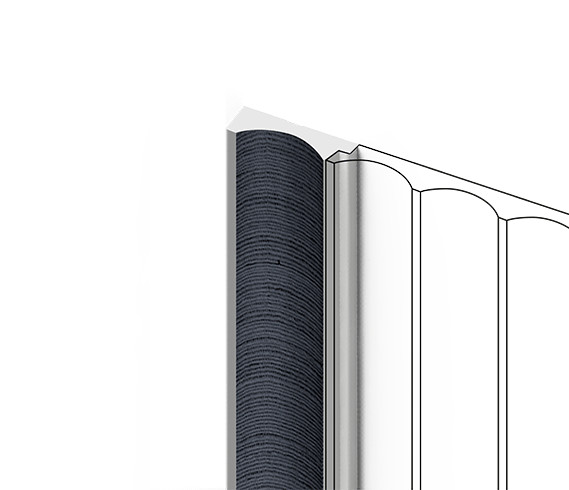 Заказать Финишный молдинг для стеновых панелей HiWood LF139A BU20 декорированный фитополимер 12х32х2700 мм 