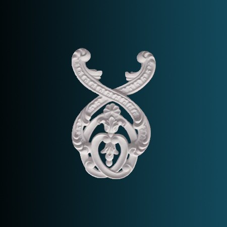 Декоративный орнамент Перфект G2194 315х203х30 мм белый из полиуретана