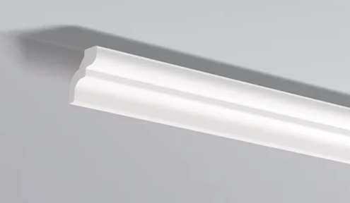 Декоративный потолочный плинтус NMC Wallstyl WT9 50х40 200 см белого цвета