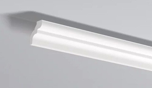 Декоративный потолочный плинтус NMC Wallstyl WT9 50х40 200 см белого цвета