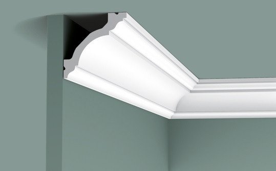 Потолочный плинтус 80х80 мм гибкий Orac Decor Purotouch Flex C213F белый 2 м