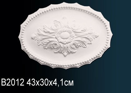 Заказать Декоративная потолочная розетка Перфект B2012 410 мм белая из полиуретана 