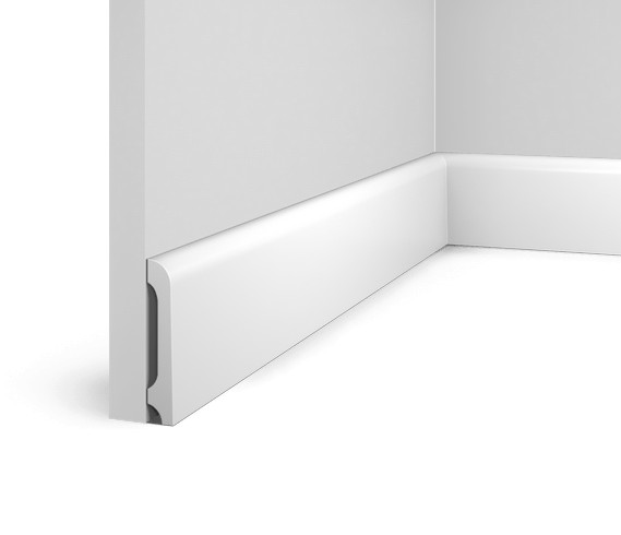 Заказать Напольный плинтус HiWood B80B белый фитополимер 14х80х2000 мм 