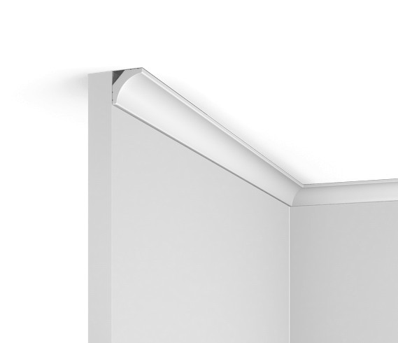 Потолочный плинтус HiWood A35 белый фитополимер 25х25х2000 мм