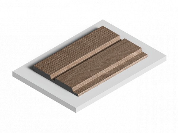 Декоративная стеновая панель 3D HiWood LV123 BR416 декорированная из фитополимера 12х120х2700 мм