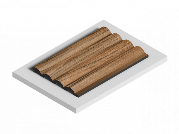 Декоративная стеновая панель 3D HiWood LV140 BR495 декорированная из фитополимера 12х120х2700 мм