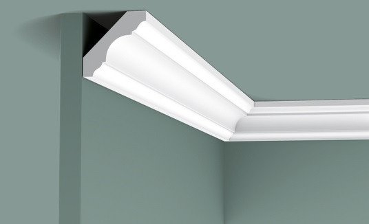 Потолочный плинтус 47х47 мм гибкий Orac Decor Purotouch Flex C215F белый 2 м