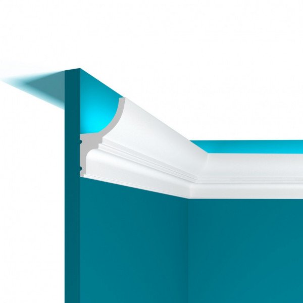 Потолочный плинтус 46х68 мм Перфект Плюс P96 200 см белый из ударопрочного полимера