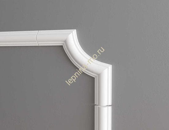 Угловой элемент декора для молдингов NMC WL7-C2 130х130 Wallstyl комплект 4шт белого цвета