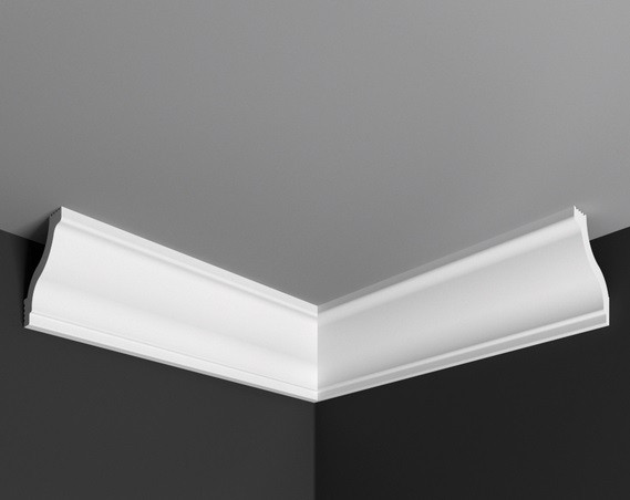 Угол внутренний к плинтусу Де-Багет П 04 40/45 белый полистирол