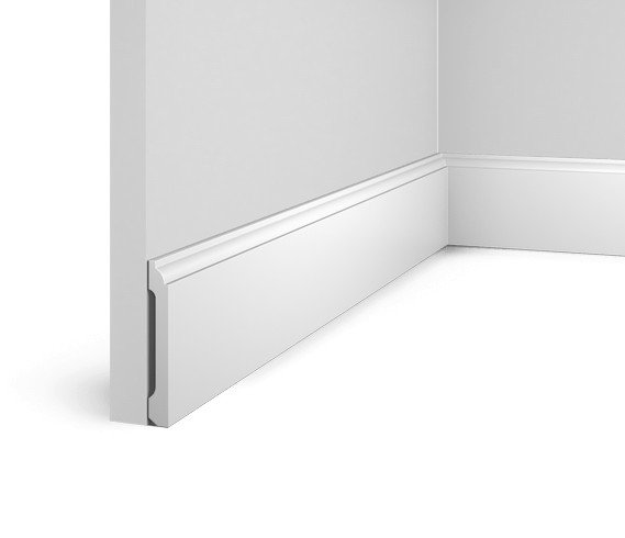 Напольный плинтус HiWood B80C белый фитополимер 11х80х2000 мм