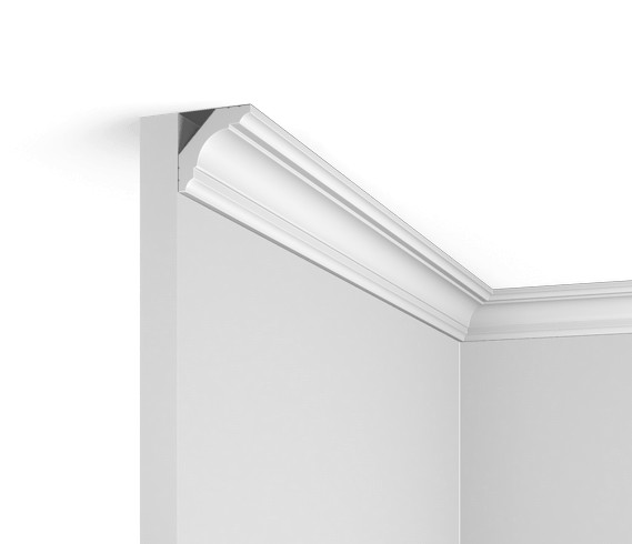 Заказать Потолочный плинтус HiWood A53 белый фитополимер 37.7х37.7х2000 мм 