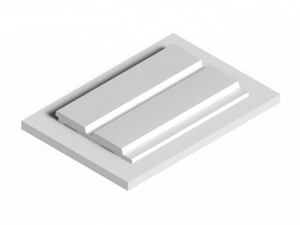 Декоративная стеновая панель 3D HiWood LV123N NP белая из фитополимера 12х120х2700 мм