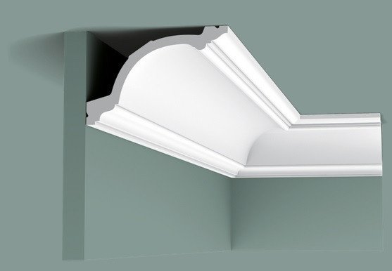 Потолочный плинтус 156х103 мм гибкий Orac Decor Purotouch Flex C217F белый 2 м