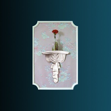 Декоративная полка Перфект K5007 308х250х121 мм белая из полиуретана