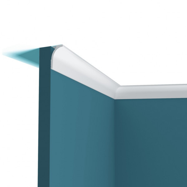 Потолочный плинтус 50 мм Перфект Плюс P148 200 см белый из ударопрочного полимера