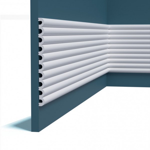 3D стеновая декоративная панель Перфект Плюс P205-2800 белая из ударопрочного полимера 14х200 280 см