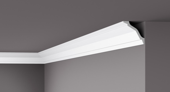 Заказать Декоративный потолочный плинтус NMC WT26 75х75 200 см белого цвета 