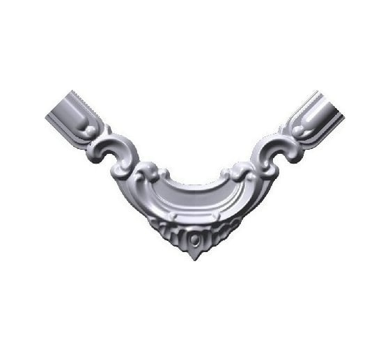 Угловой элемент декора для молдингов NMC WL7-C3 130х130 Wallstyl комплект 4шт белого цвета