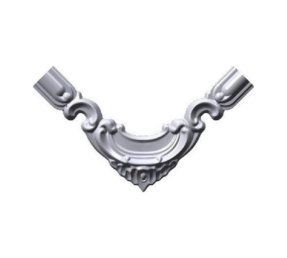 Угловой элемент декора для молдингов NMC WL7-C3 130х130 Wallstyl комплект 4шт белого цвета