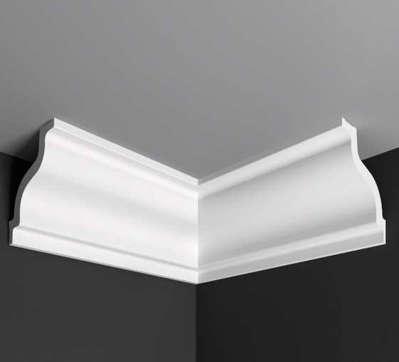 Угол внутренний к плинтусу Де-Багет П 04 70/70 белый полистирол