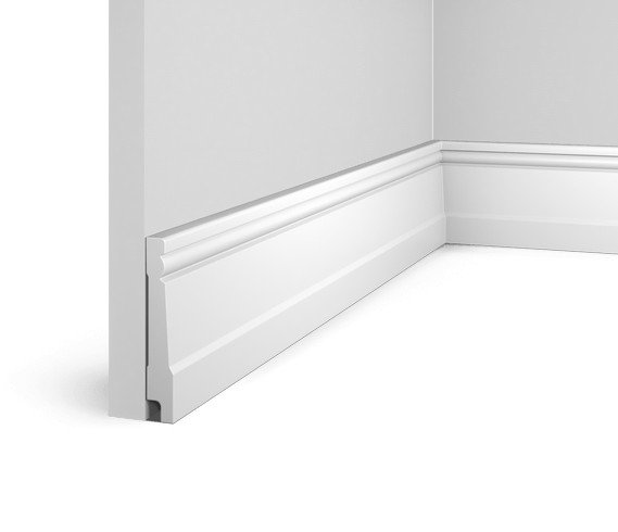 Напольный плинтус HiWood B90 белый фитополимер 15х90х2000 мм