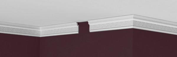 Потолочный плинтус 64х28 мм Де-Багет Декор ДП 05/70 белый полистирол 200 см