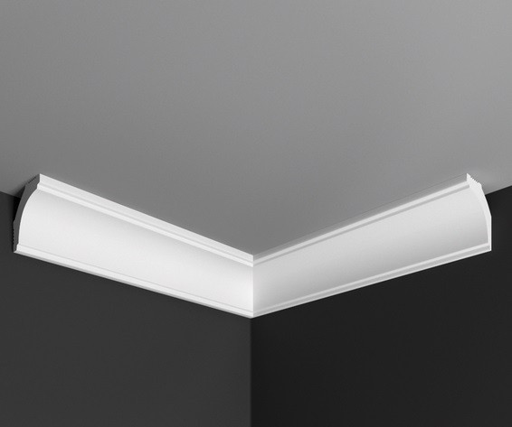 Угол внутренний к плинтусу Де-Багет П 05 35/35 белый полистирол