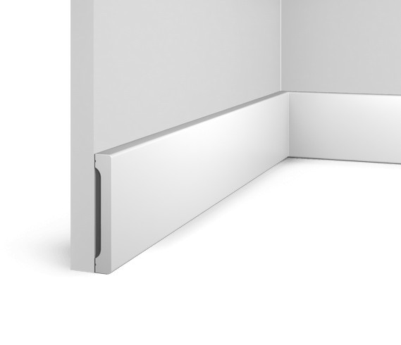 Напольный плинтус HiWood B90V1 белый фитополимер 14х90х2000 мм