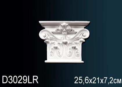 Декоративное обрамление дверей Перфект D3029L 210х256 мм белое из полиуретана