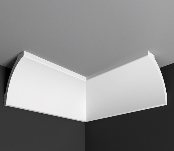 Угол внутренний к плинтусу Де-Багет П 05 70/70 белый полистирол