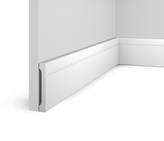 Заказать Напольный плинтус HiWood B90V1L белый фитополимер 14х90х2000 мм 