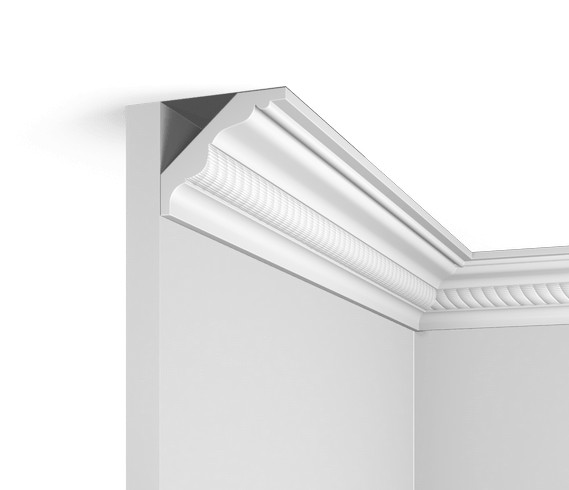 Заказать Потолочный плинтус HiWood A90E2 белый фитополимер 71х60х2000 мм 